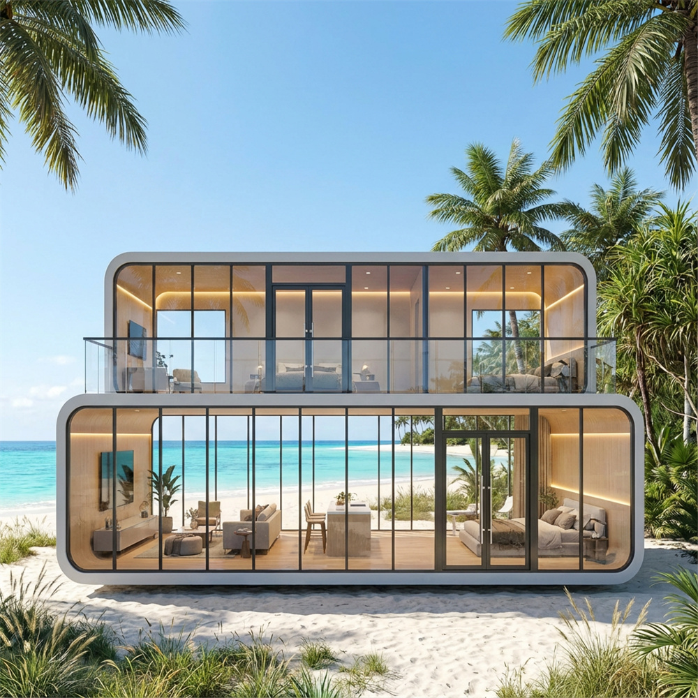 Capsule de pomme insonorisée et ventilée empilable directement