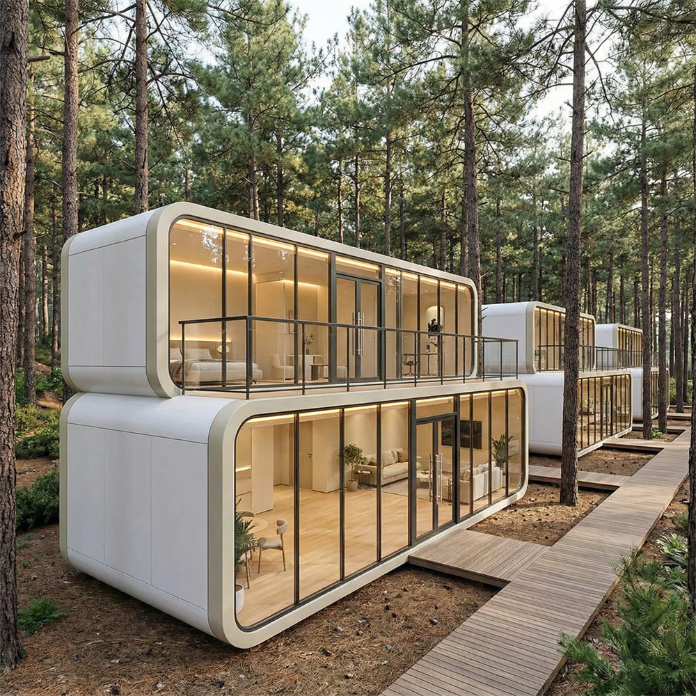 Capsule de pomme insonorisée et ventilée empilable directement