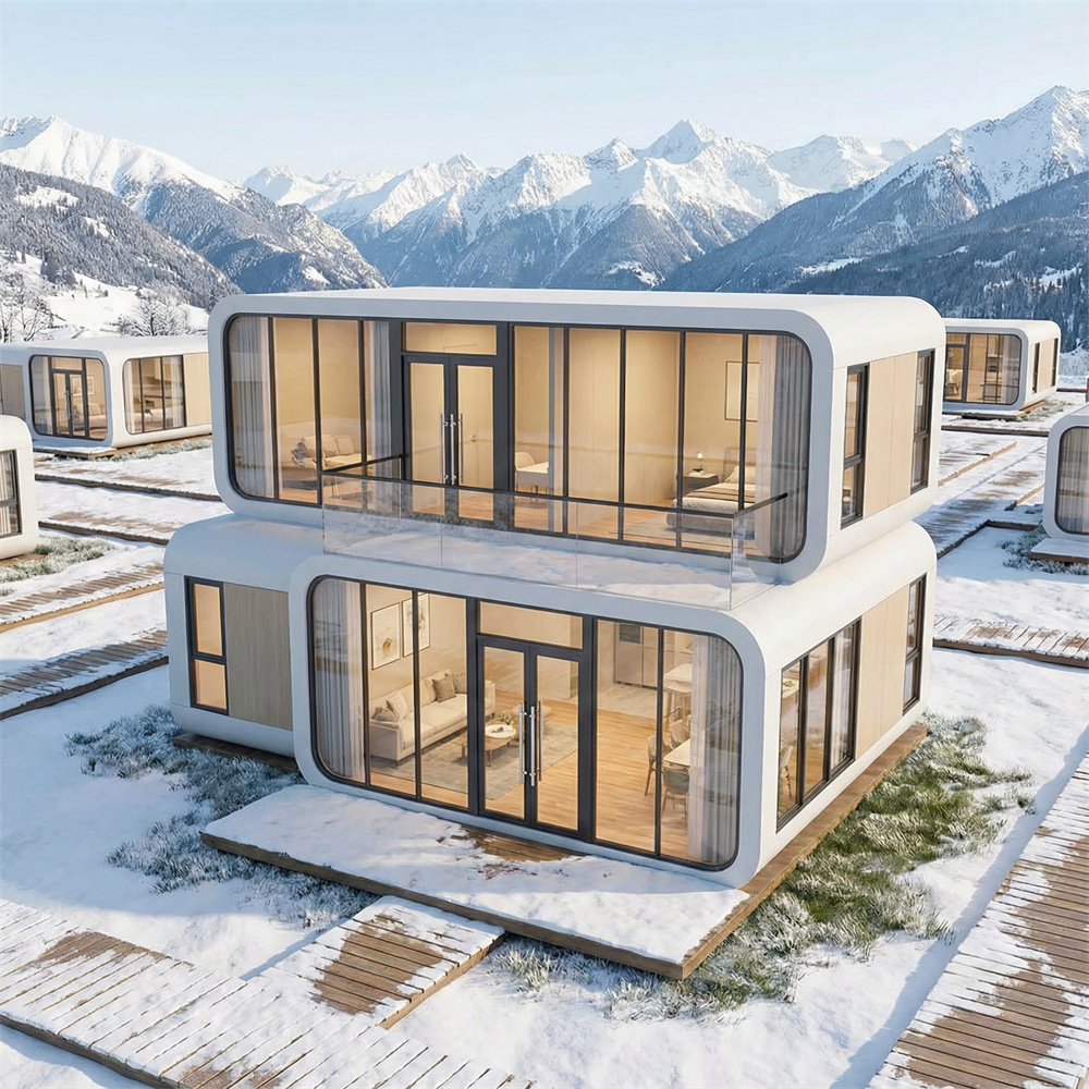 Capsule de pomme insonorisée et ventilée empilable directement