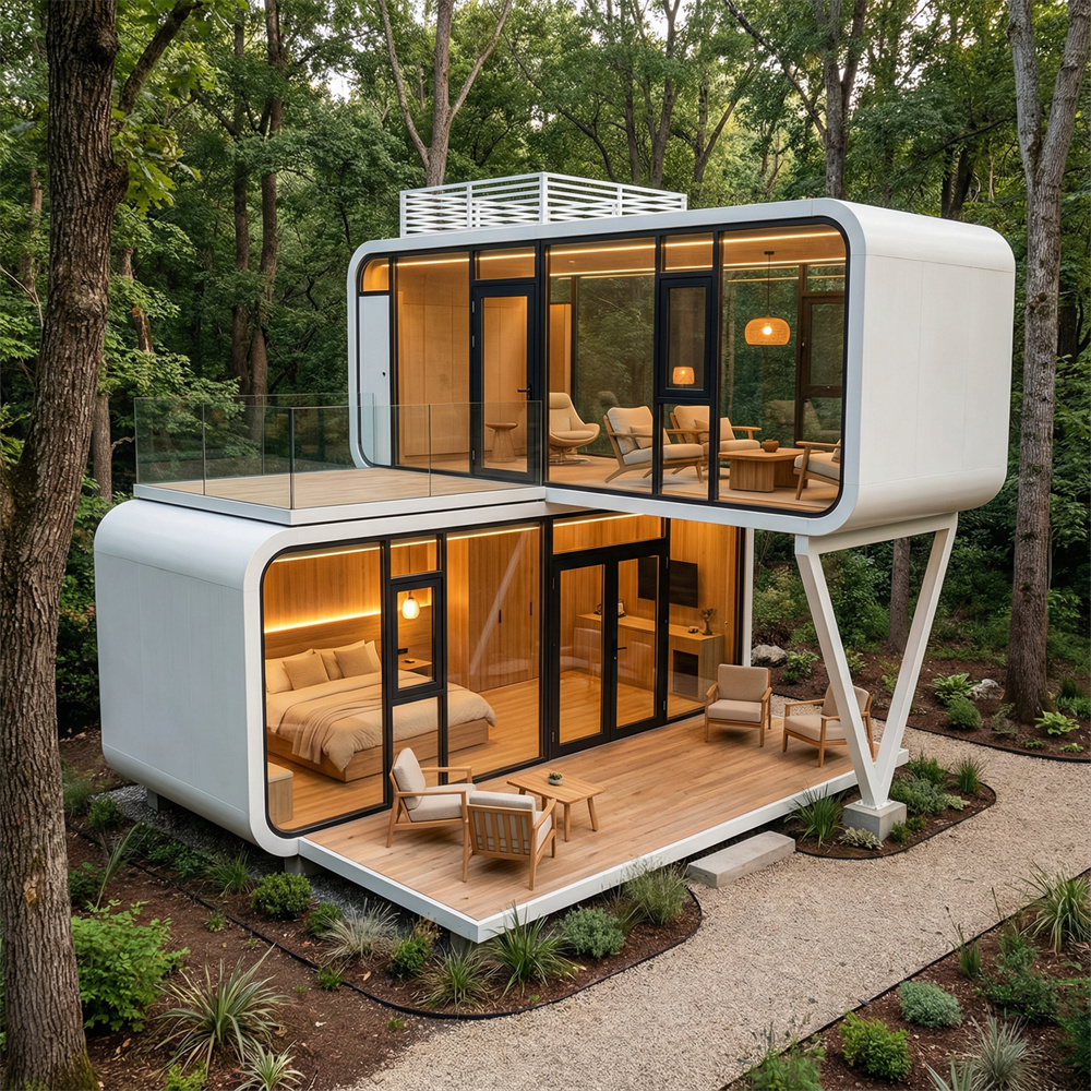 Cabine de camping à capsule spatiale étanche et écologique de type V