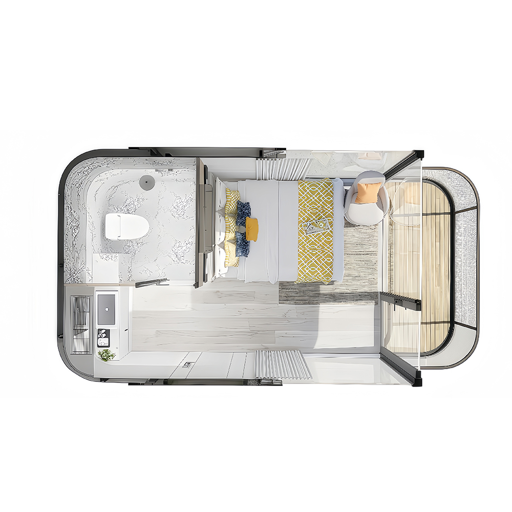 Maison capsule modulaire préfabriquée standard S1