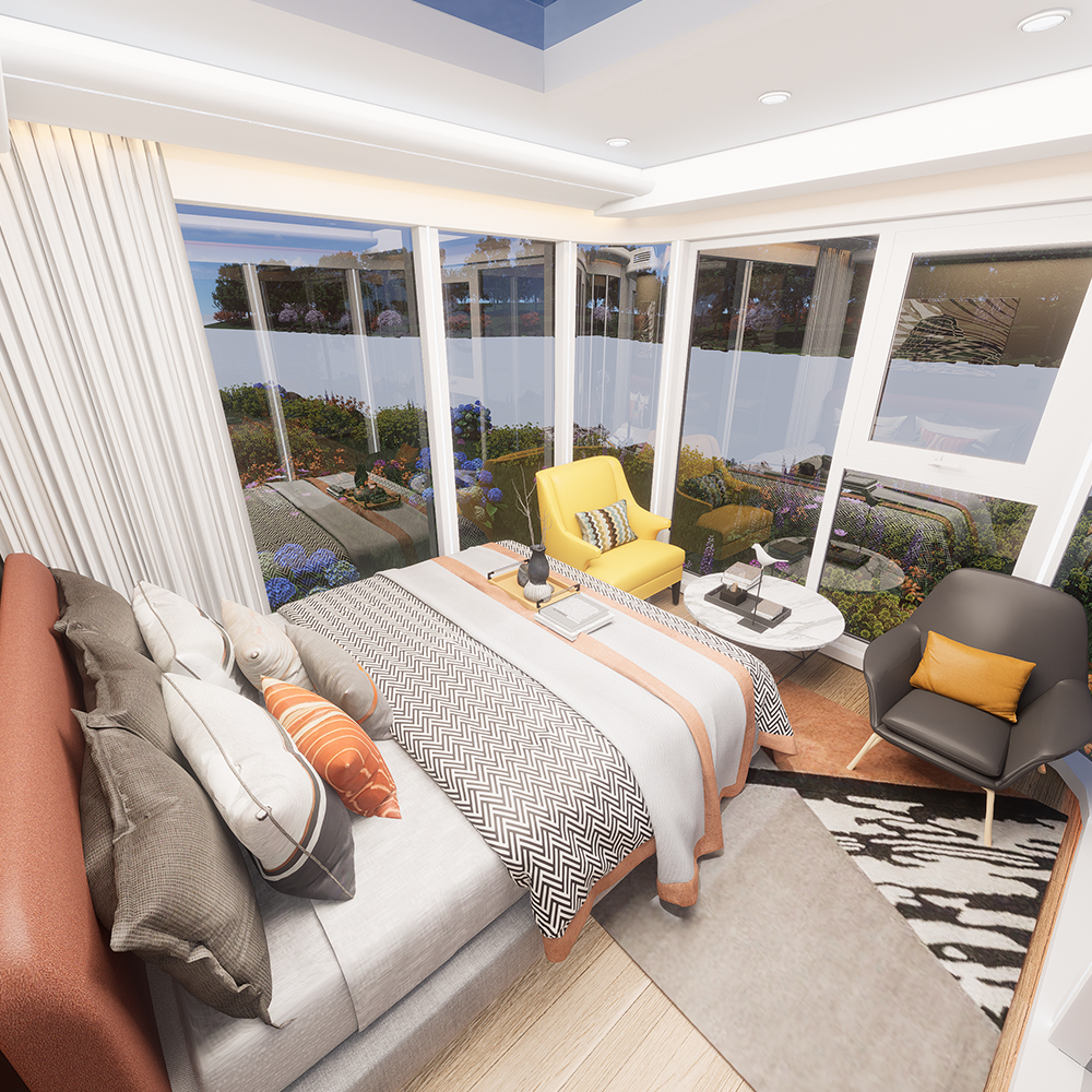 Maisons capsules modulaires panoramiques S3-2