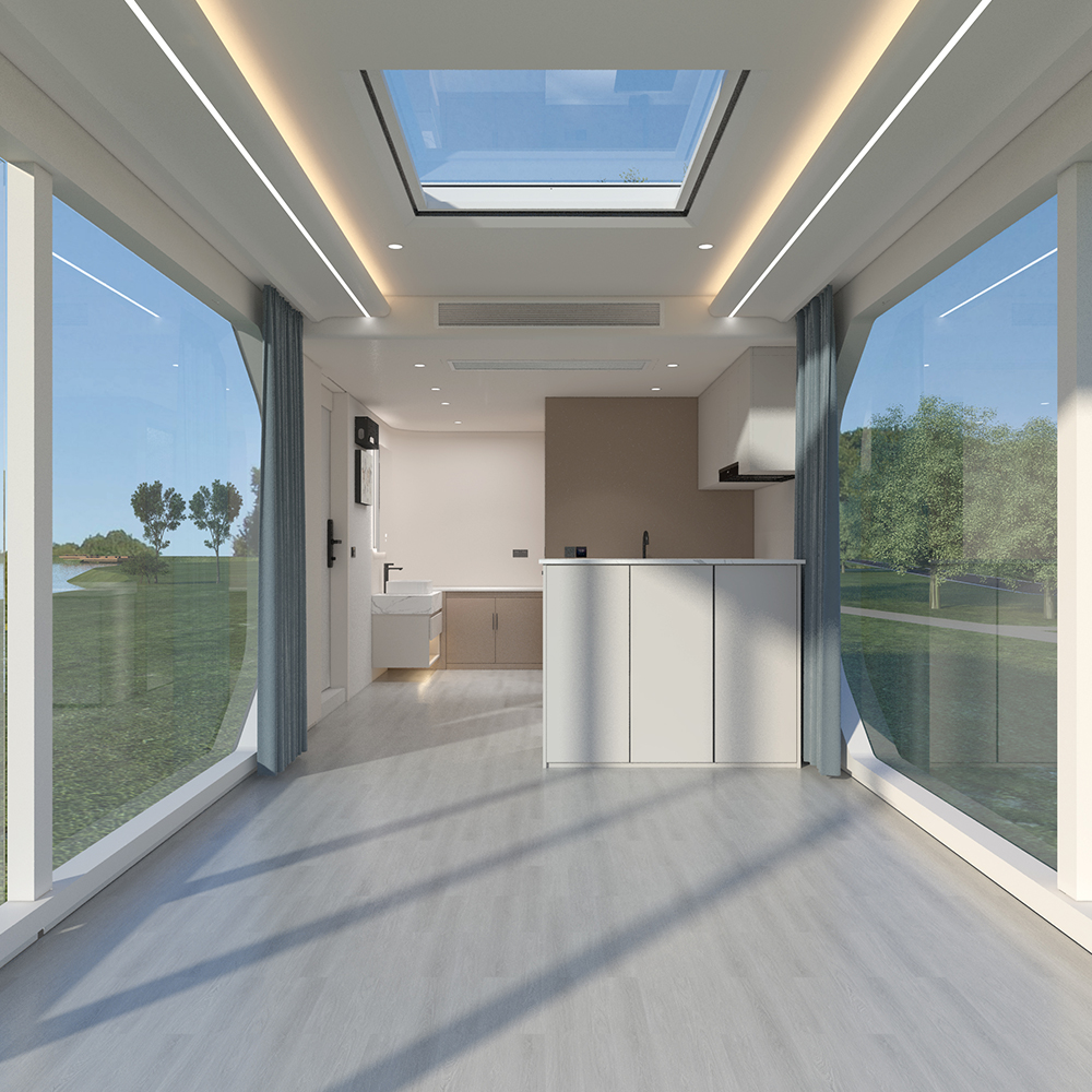 Maison de capsule fermée mobile préfabriquée S3