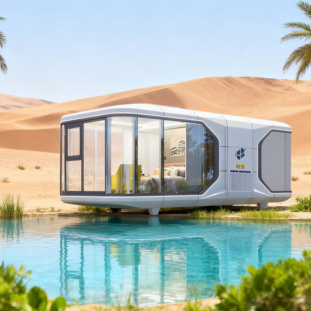 Maison de capsule fermée mobile préfabriquée S3