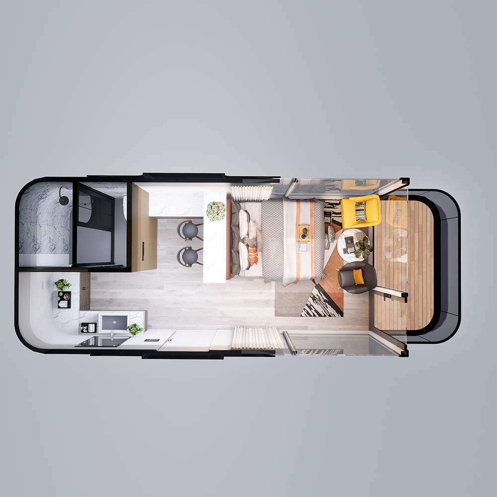 Maison modulaire intelligente préfabriquée standard S3
